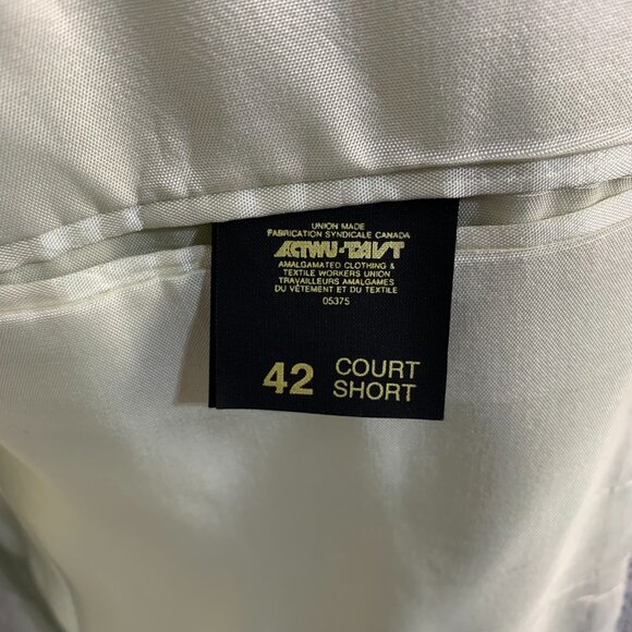 Vintage Tweed Blazer Sport Coat Mens 42 Short Blue Gray Union Made Old Money 90s - Picture 10 of 16